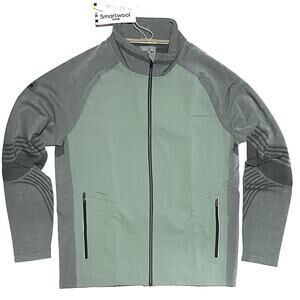 Smartwool Mens Intraknit Active Full Zip Jacket Sz XL Merino Lead Grey NWT